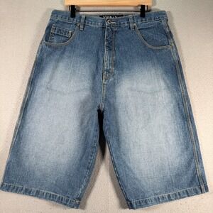 Vintage Jordan Craig Jean Shorts Mens 38x15 Blue Lightwash‎ Denim Baggy Grunge